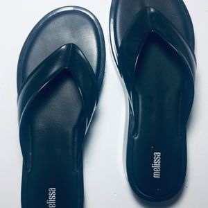Melissa Platform Black Flip Flops!